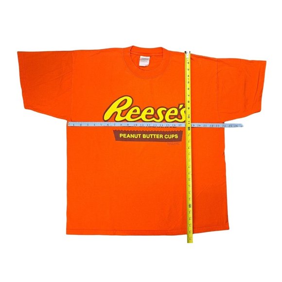 Vintage Reese’s Peanut Butter Cup T-Shirt Men XL Orange Gildan Hershey Snack - Picture 6 of 6